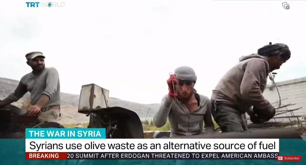 Syrians use olive waste as an alternative source of fuel.