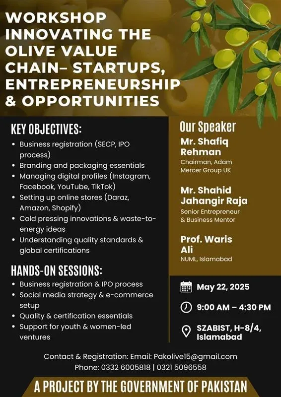 Innovating the Olive Value Chain – Startups, Entrepreneurship & Opportunities